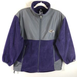 Baltimore Ravens NFL Team Apparel Full Zip Jacket Sz Medium Purple Gray